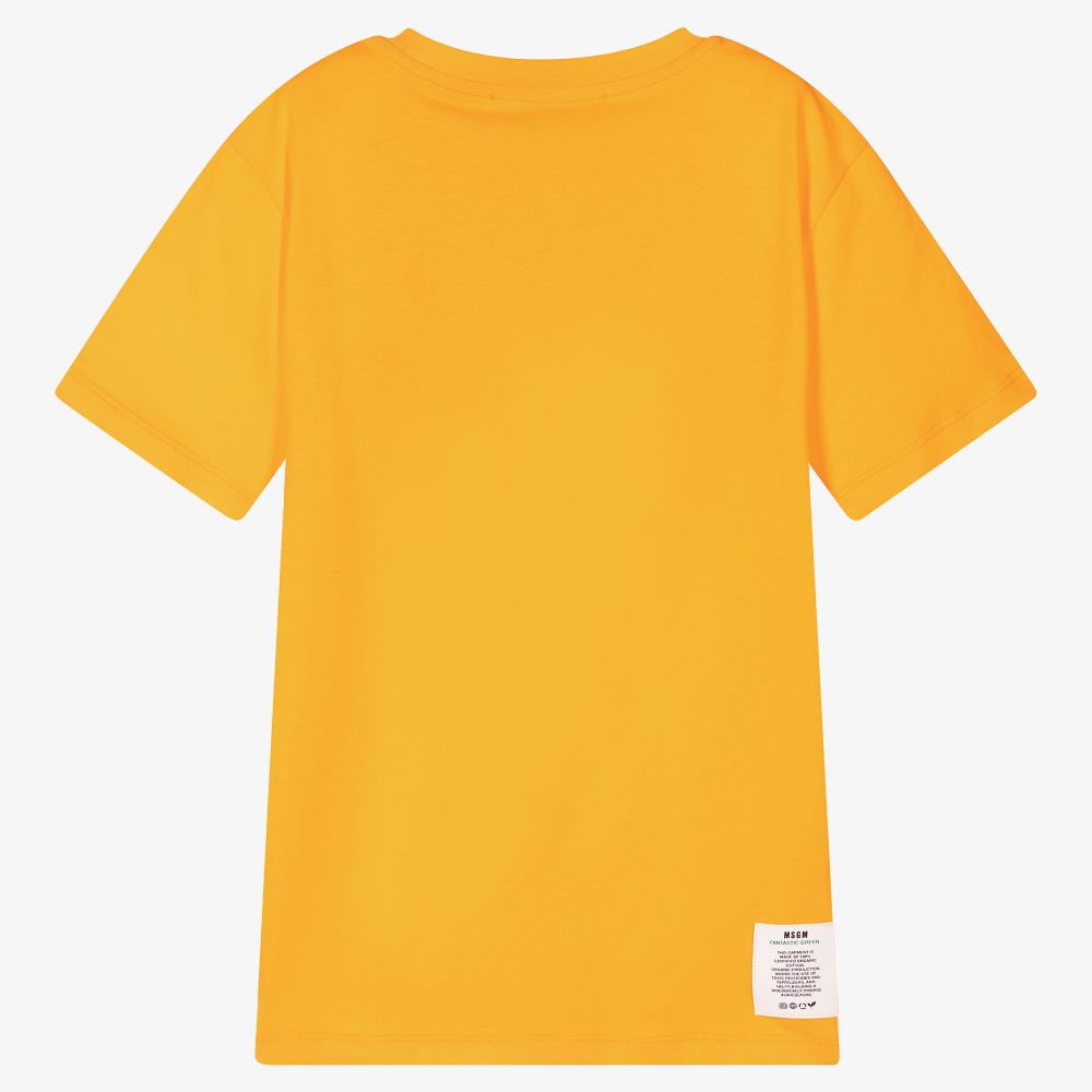 MSGM-Teen Orange Earth T-Shirt | Childrensalon Outlet