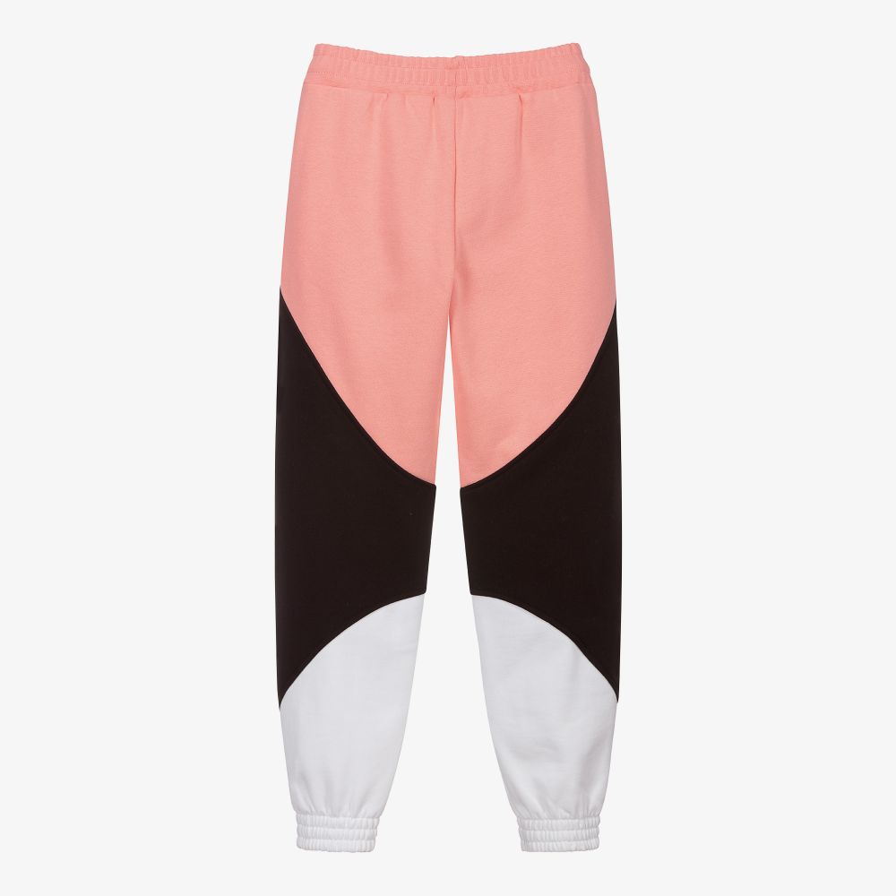 MSGM-Teen Pink Colour Block Joggers | Childrensalon Outlet