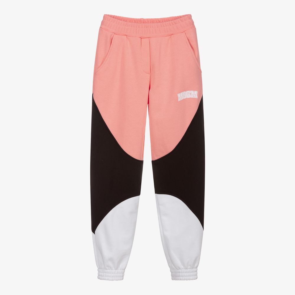 MSGM-Розовые джоггеры с цветовыми блоками для подростков | Childrensalon Outlet