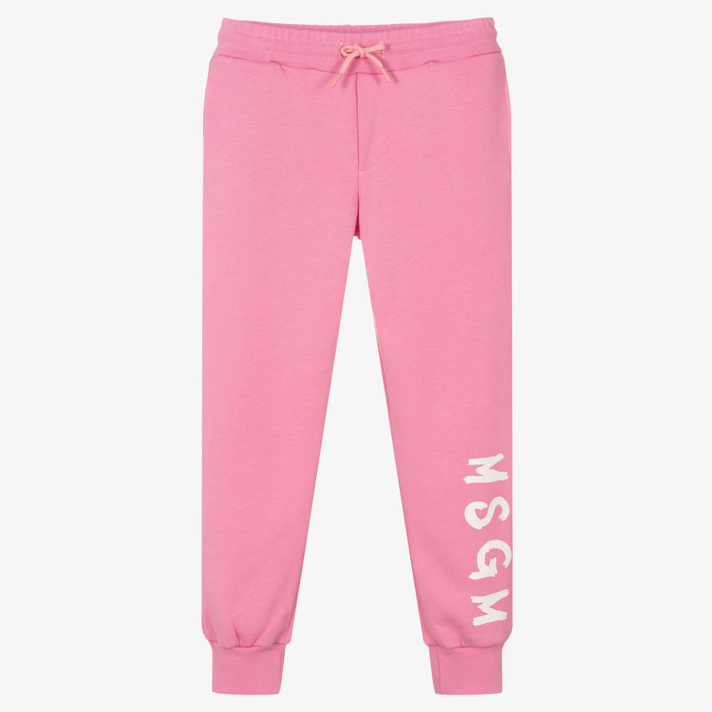 MSGM-Розовые хлопковые джоггеры для подростков | Childrensalon Outlet