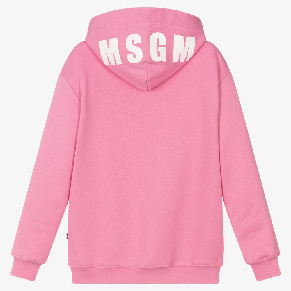MSGM - Teen Pink Logo Zip-Up Top | Childrensalon Outlet MSGM - Teen Pink Logo Zip-Up Top | Childrensalon Outlet