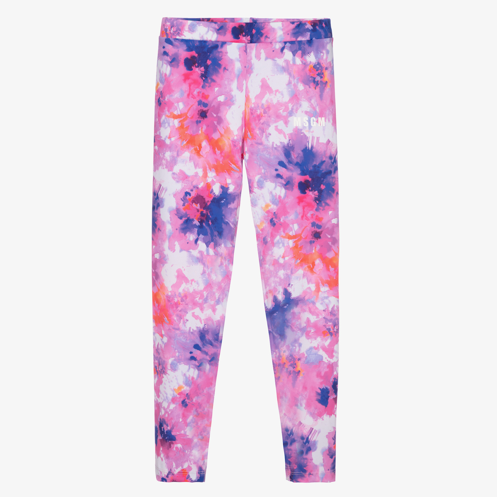 MSGM - Rosa Teenie-Batik-Leggings | Childrensalon