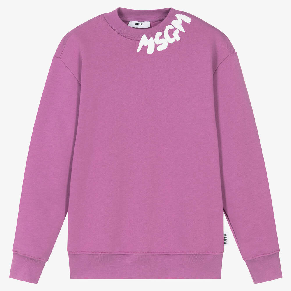 MSGM - Violettes Baumwolljersey-Sweatshirt | Childrensalon