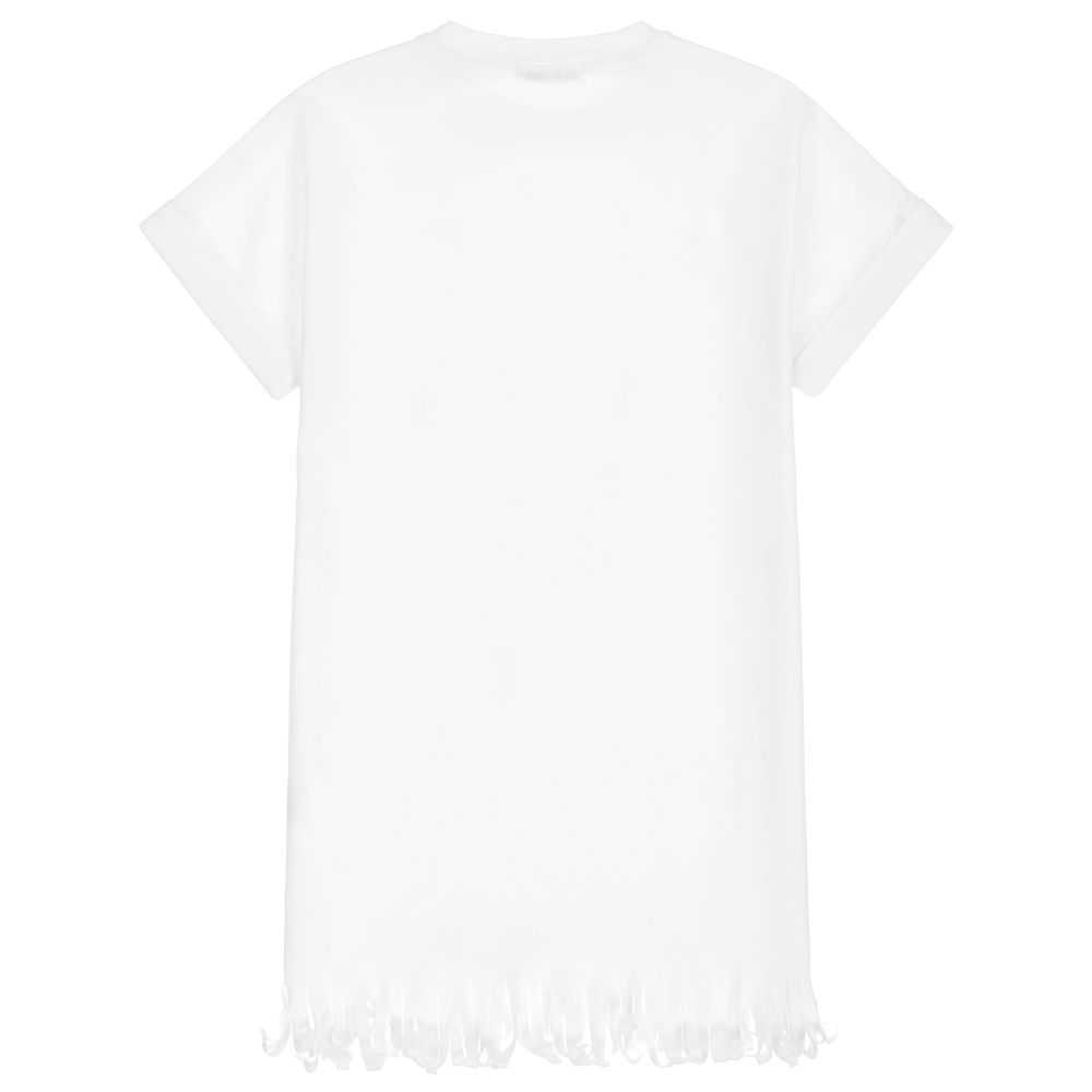 MSGM-Белое платье с логотипом для подростков | Childrensalon Outlet