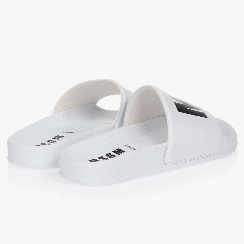 MSGM-Белые шлепанцы для подростков | Childrensalon Outlet