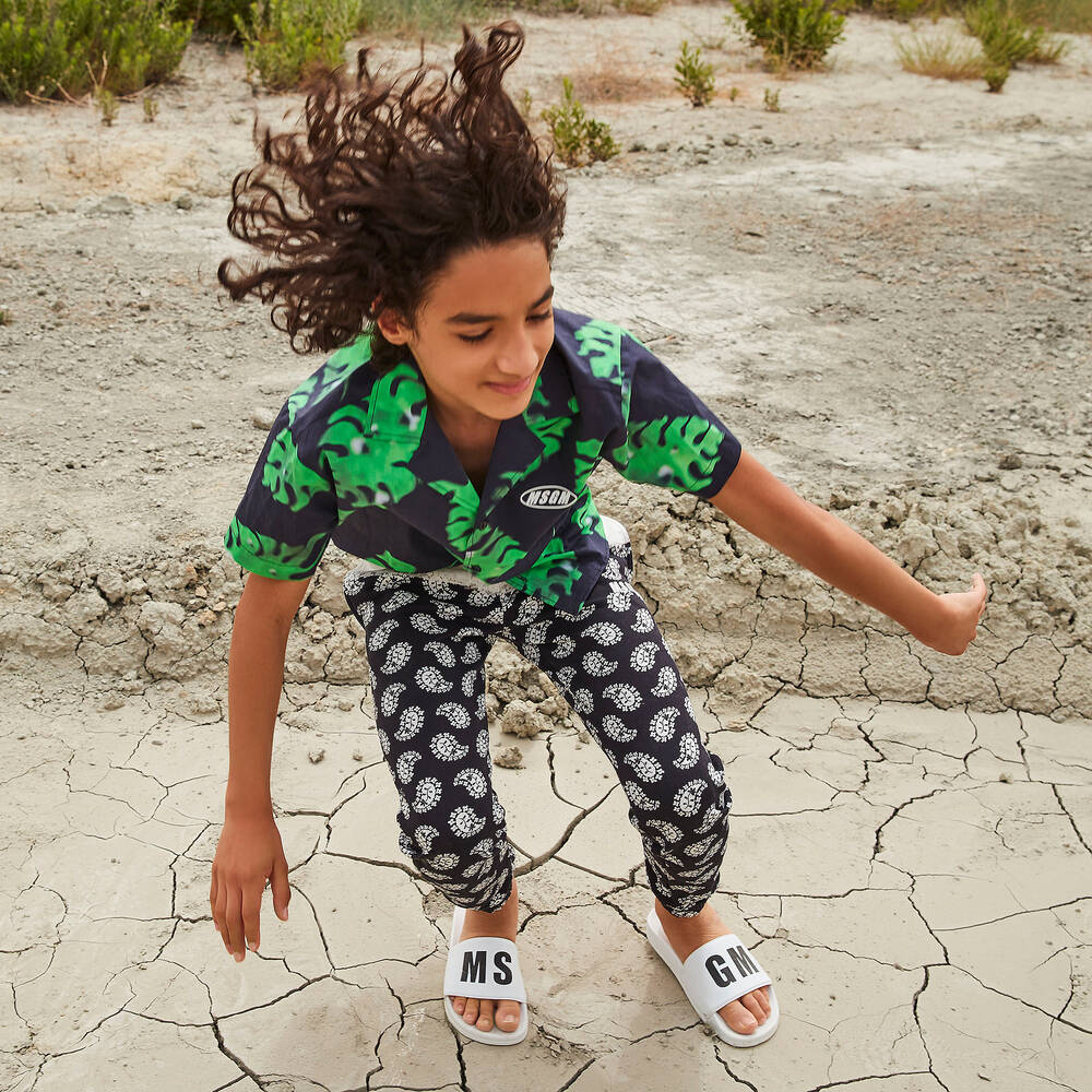 MSGM-Белые шлепанцы для подростков | Childrensalon Outlet