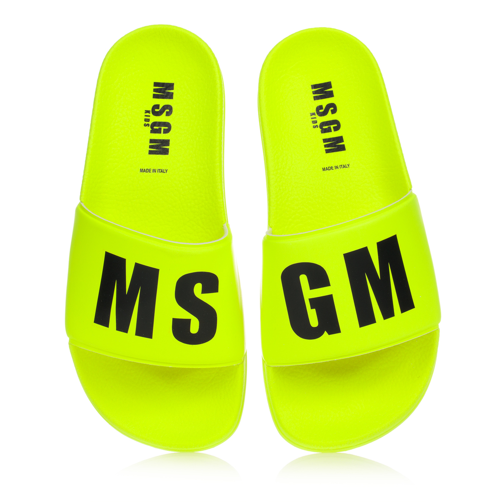 MSGM-Желтые шлепанцы для подростков | Childrensalon Outlet