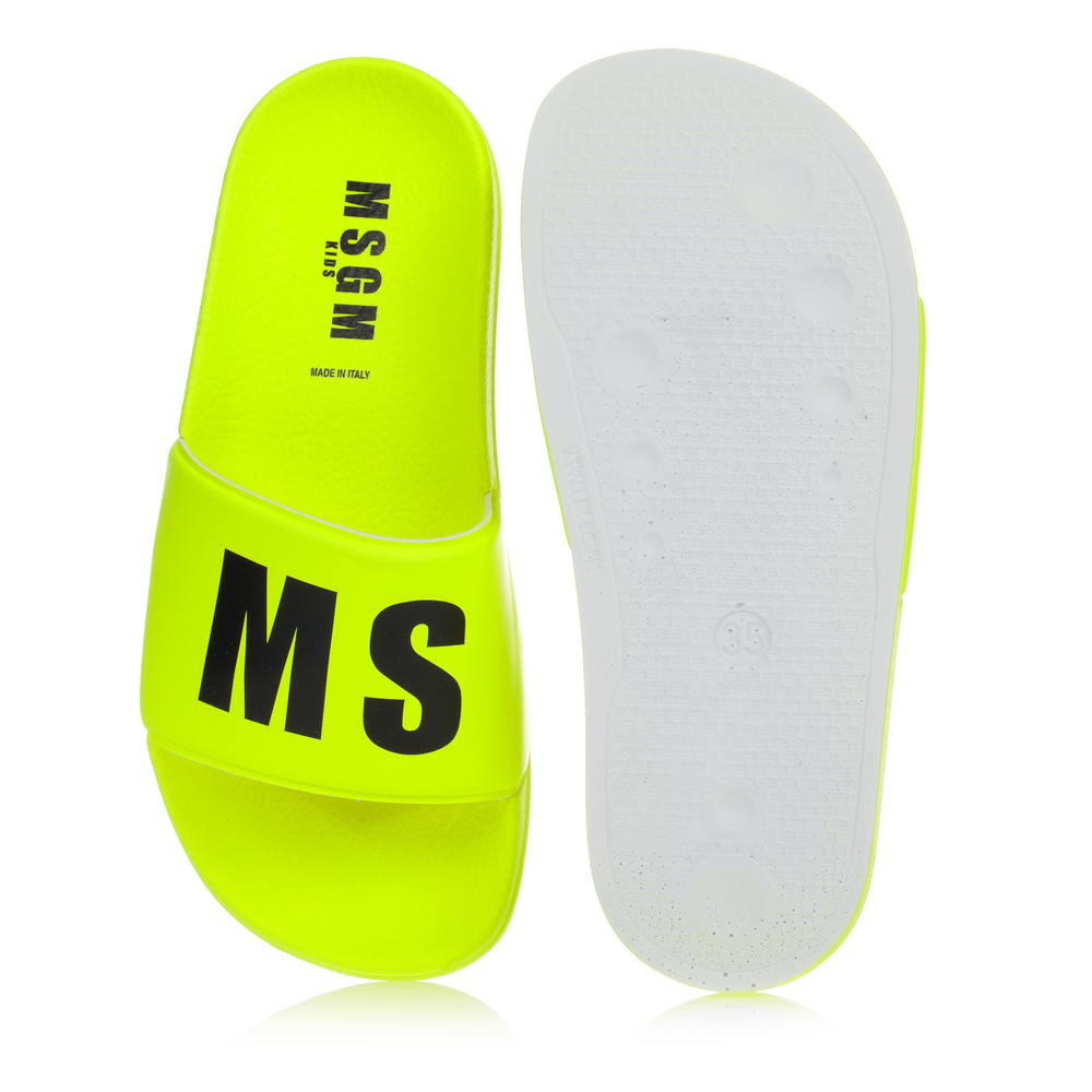 【MSGM】SLIPPERS Small Logo Slide ★送料・関税込★大人気★ MSGM embossed-logo Slides | Pink | FARFETCH