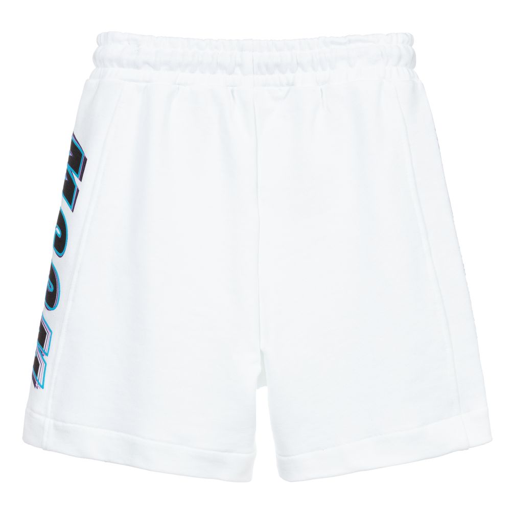 MSGM-شورت برمودا قطن لون أبيض وأسود للأولاد | Childrensalon Outlet