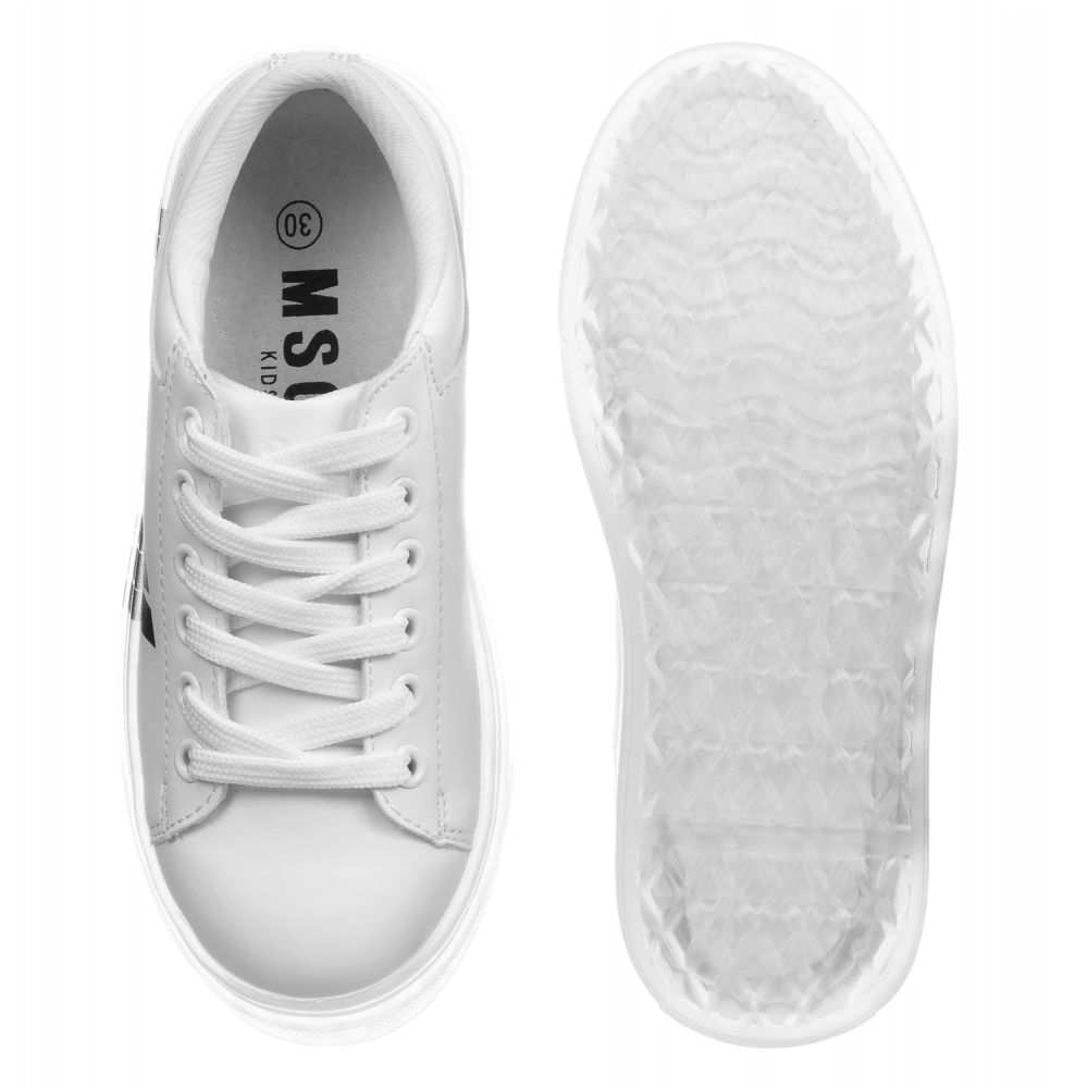 إم إس جي إم-White Faux Leather Trainers | Childrensalon Outlet