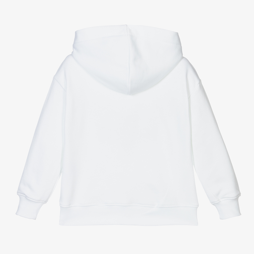 MSGM-توب هودي قطن لون أبيض للبنات | Childrensalon Outlet