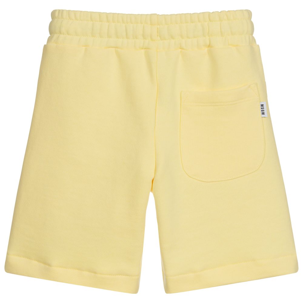 MSGM-شورت قطن لون أصفر و أسود | Childrensalon Outlet