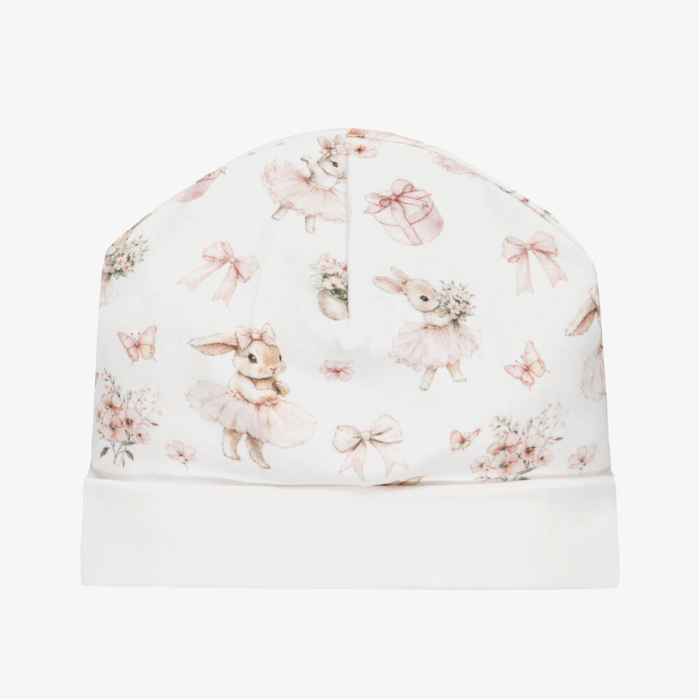 My Little Pie-Baby Girls Pink & White Supima Cotton Bubbles Hat | Childrensalon Outlet