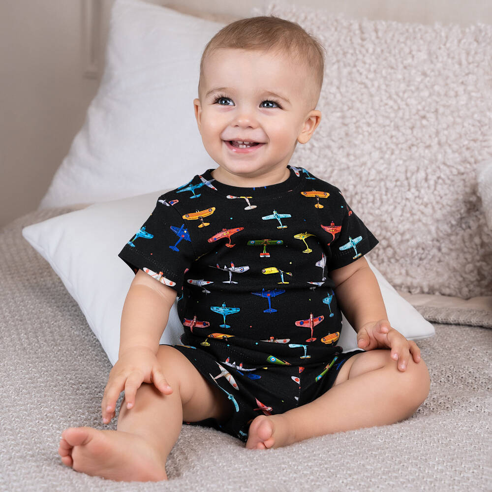 My Little Pie-Black Supima Cotton Pyjamas | Childrensalon Outlet