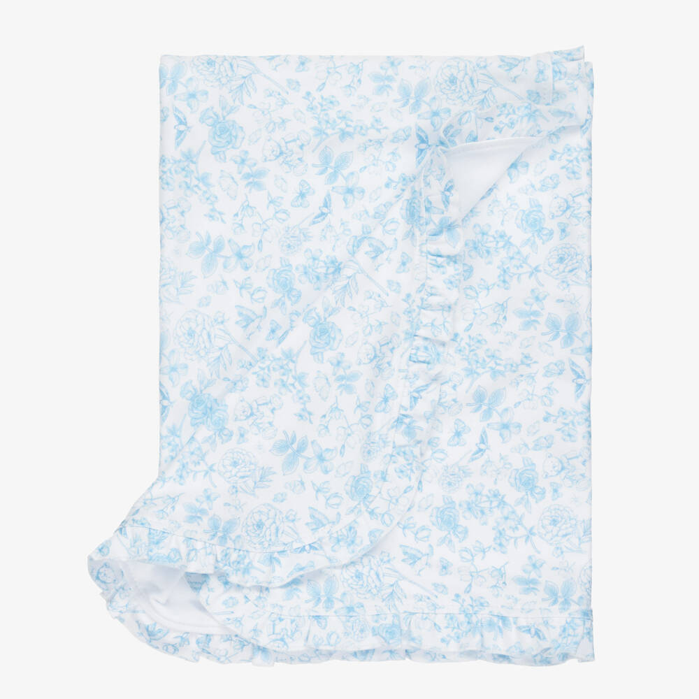 My Little Pie-Blue And White Floral Blanket | Childrensalon Outlet