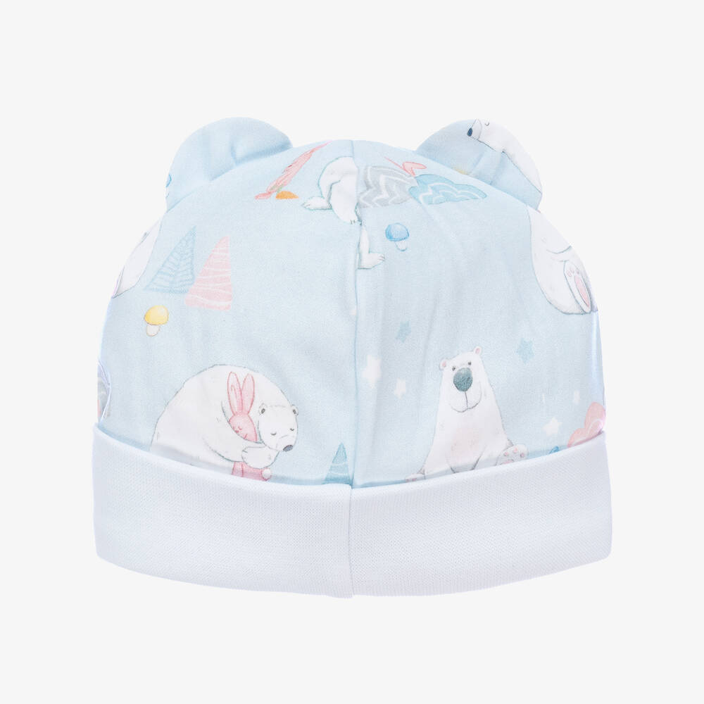 My Little Pie-قبعة قطن سوبيما عضوي لون أزرق للمواليد | Childrensalon Outlet