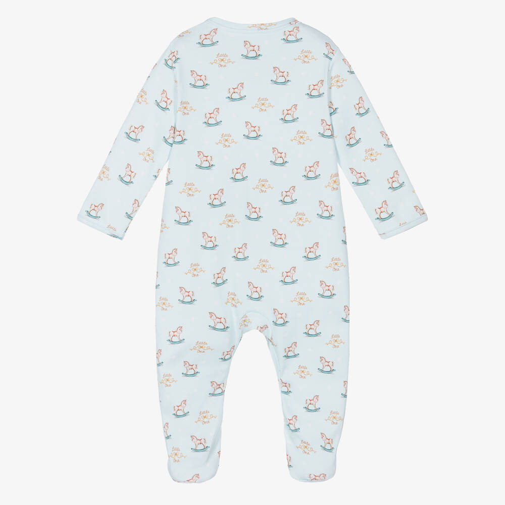 My Little Pie-Blue Rocking Horse Supima Cotton Babygrow | Childrensalon Outlet