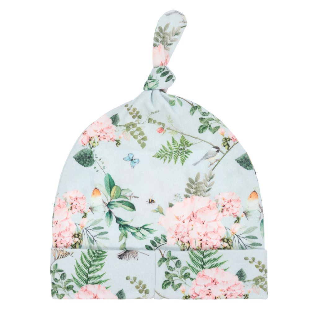 My Little Pie-Голубая шапочка из хлопка супима с дикими розами | Childrensalon Outlet