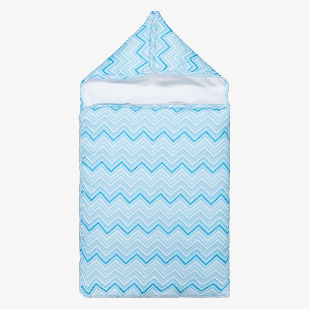 My Little Pie-Blue Zigzag Print Supima Cotton Nest (85cm) | Childrensalon Outlet