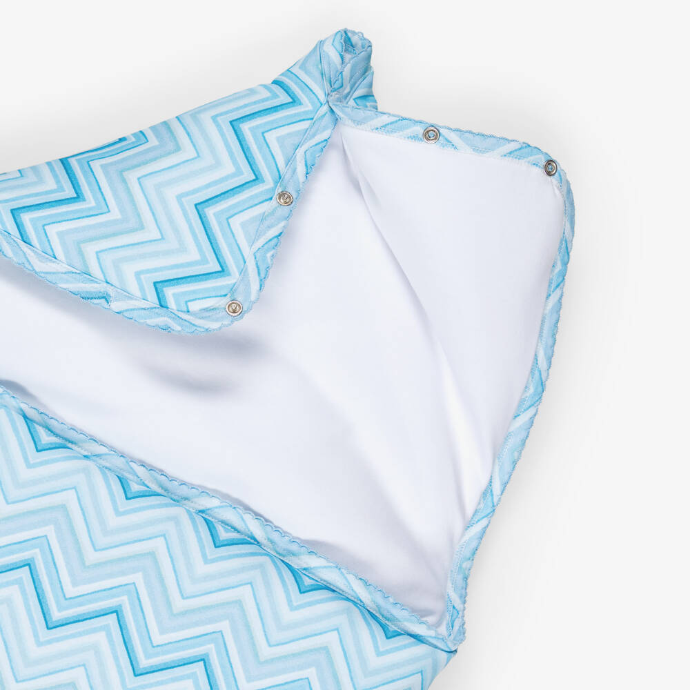 My Little Pie-Blue Zigzag Print Supima Cotton Nest (85cm) | Childrensalon Outlet