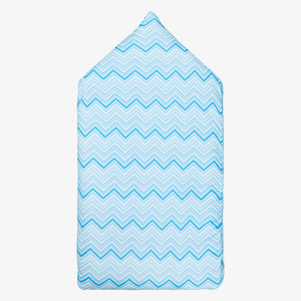 My Little Pie-Blue Zigzag Print Supima Cotton Nest (85cm) | Childrensalon Outlet
