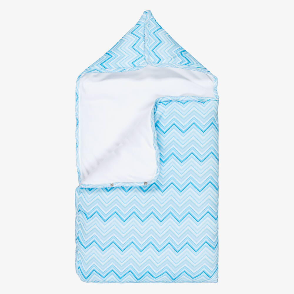 My Little Pie-Blue Zigzag Print Supima Cotton Nest (85cm) | Childrensalon Outlet