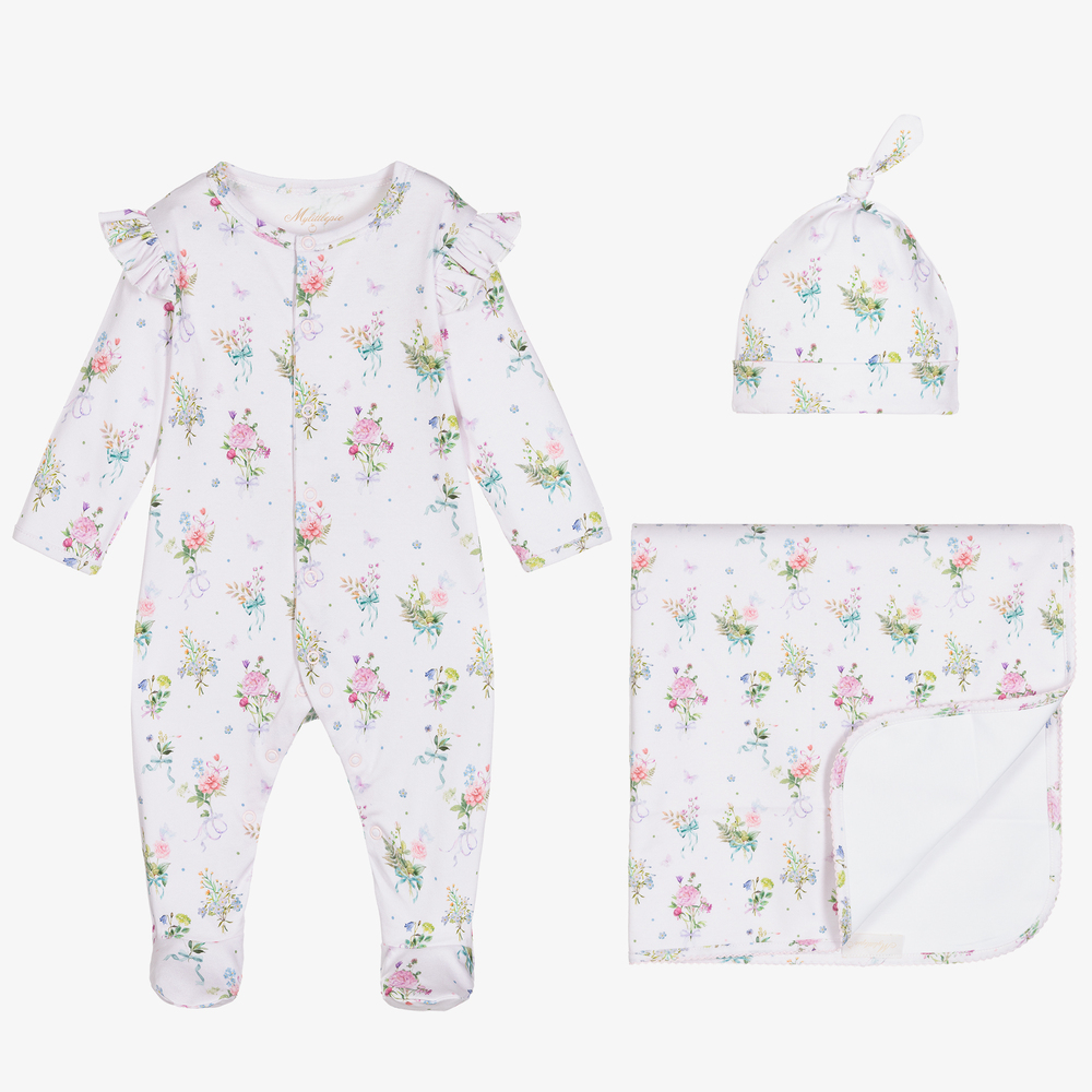 My Little Pie - Bouquet Supima Cotton Babygrow Set | Childrensalon Outlet