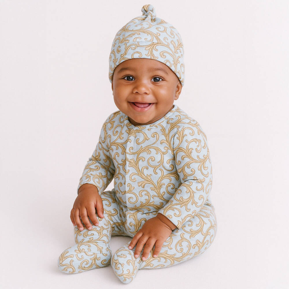 My Little Pie-Boys Blue Baroque Babysuit Ensemble | Childrensalon Outlet