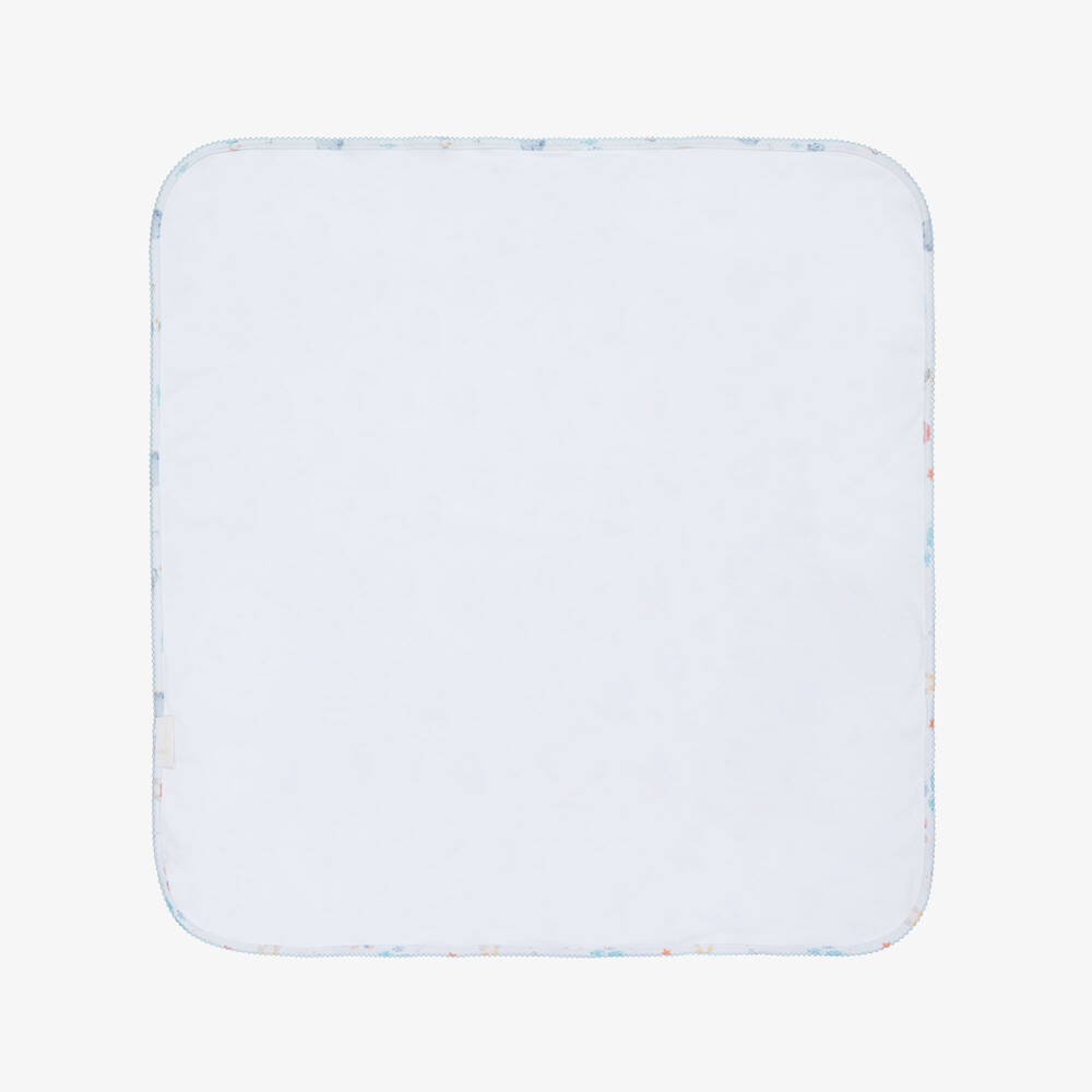 My Little Pie-Boys Blue Supima Cotton Sky Whales Blanket (82cm) | Childrensalon Outlet