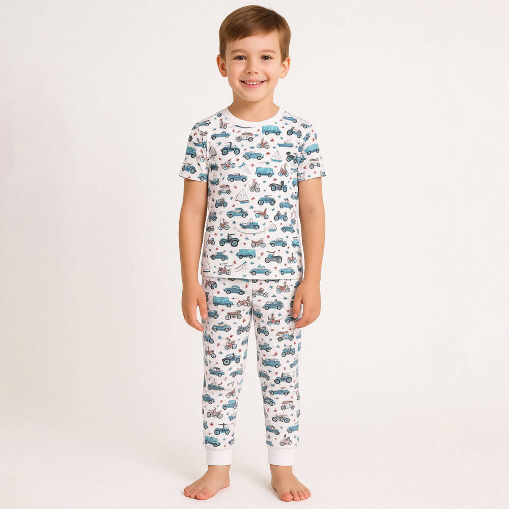 My Little Pie-Boys Cozy White Transport Sleepwear | Childrensalon Outlet