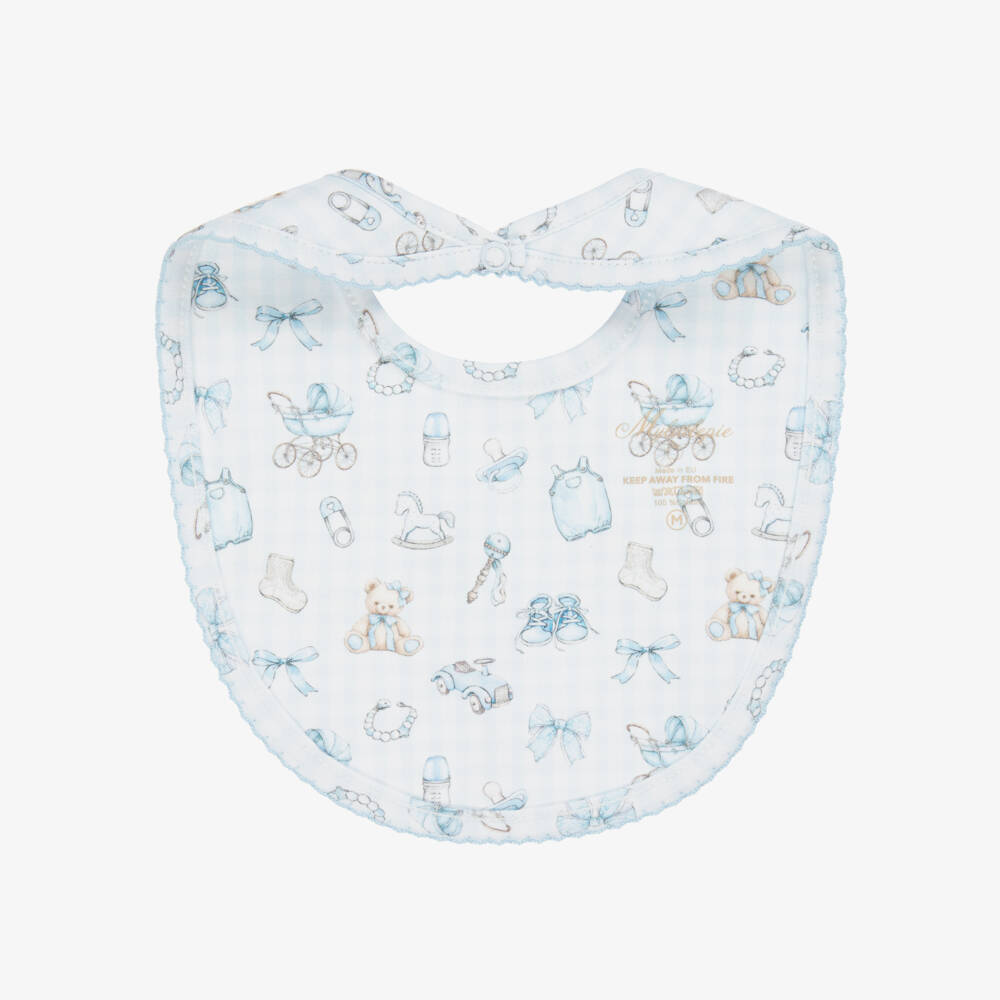 My Little Pie-Boys Elegant Blue Supima Bib | Childrensalon Outlet