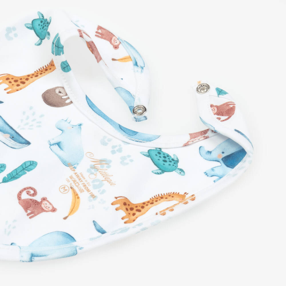 My Little Pie-Boys Ivory Animal Feeding Bib | Childrensalon Outlet