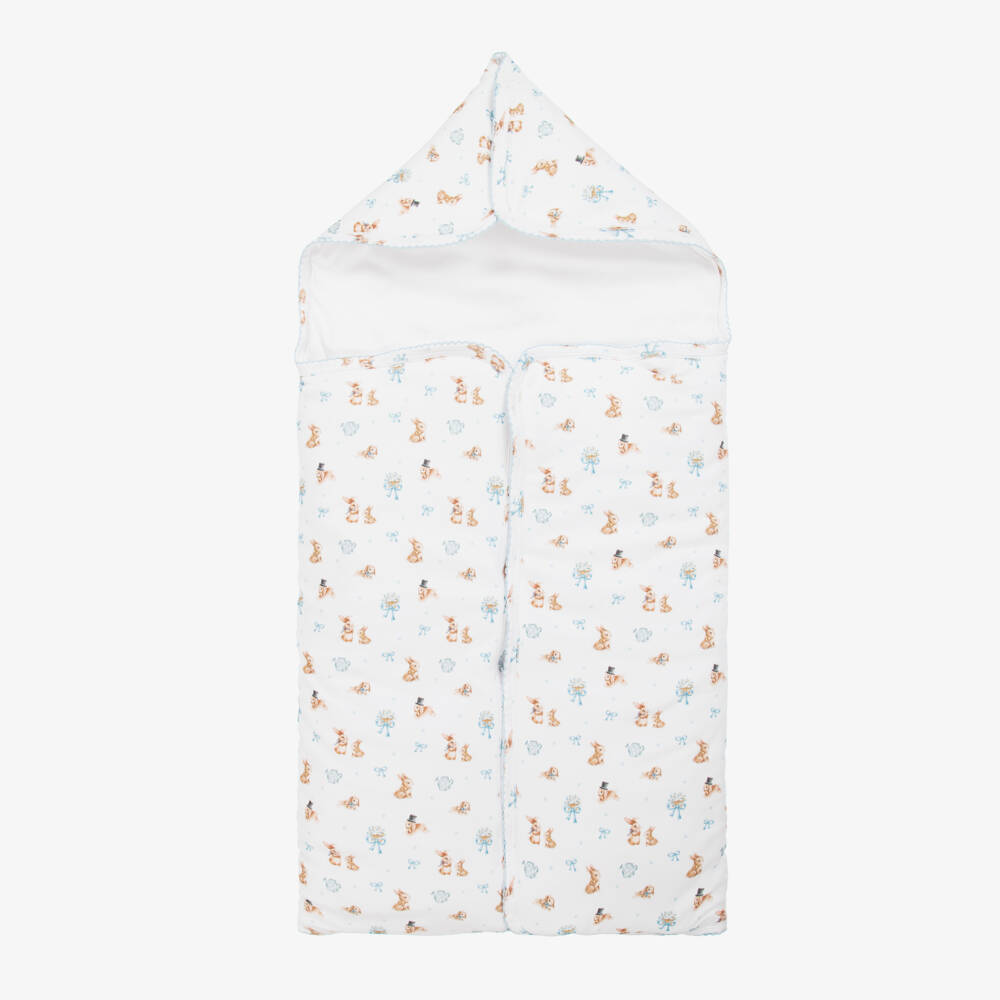 My Little Pie-Boys Ivory Blue Cotton Nest | Childrensalon Outlet