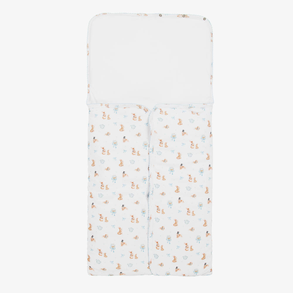 My Little Pie-Boys Ivory Blue Cotton Nest | Childrensalon Outlet