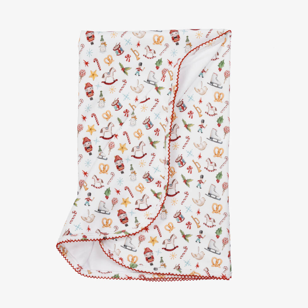 My Little Pie-Boys Ivory Noel Cotton Blanket | Childrensalon Outlet