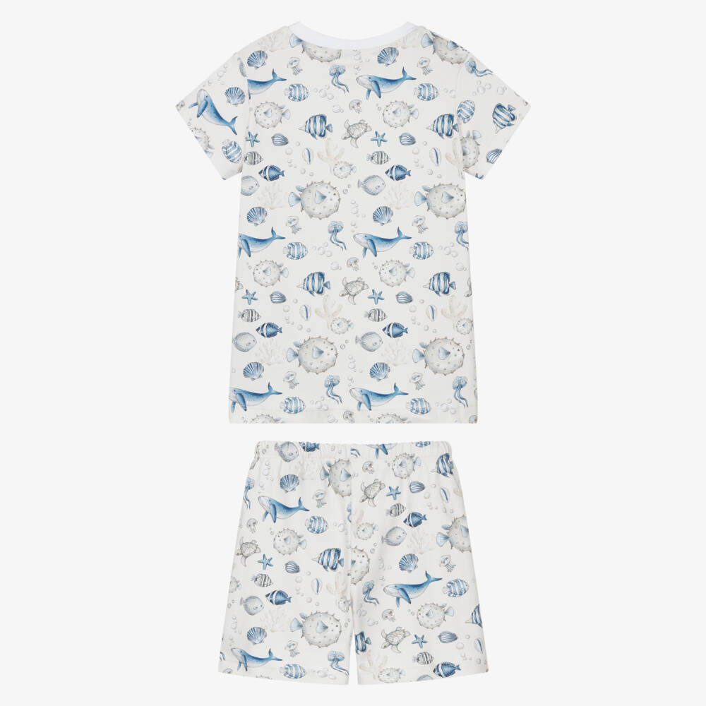 My Little Pie-Boys Nautical Ivory-Blue Supima Set | Childrensalon Outlet