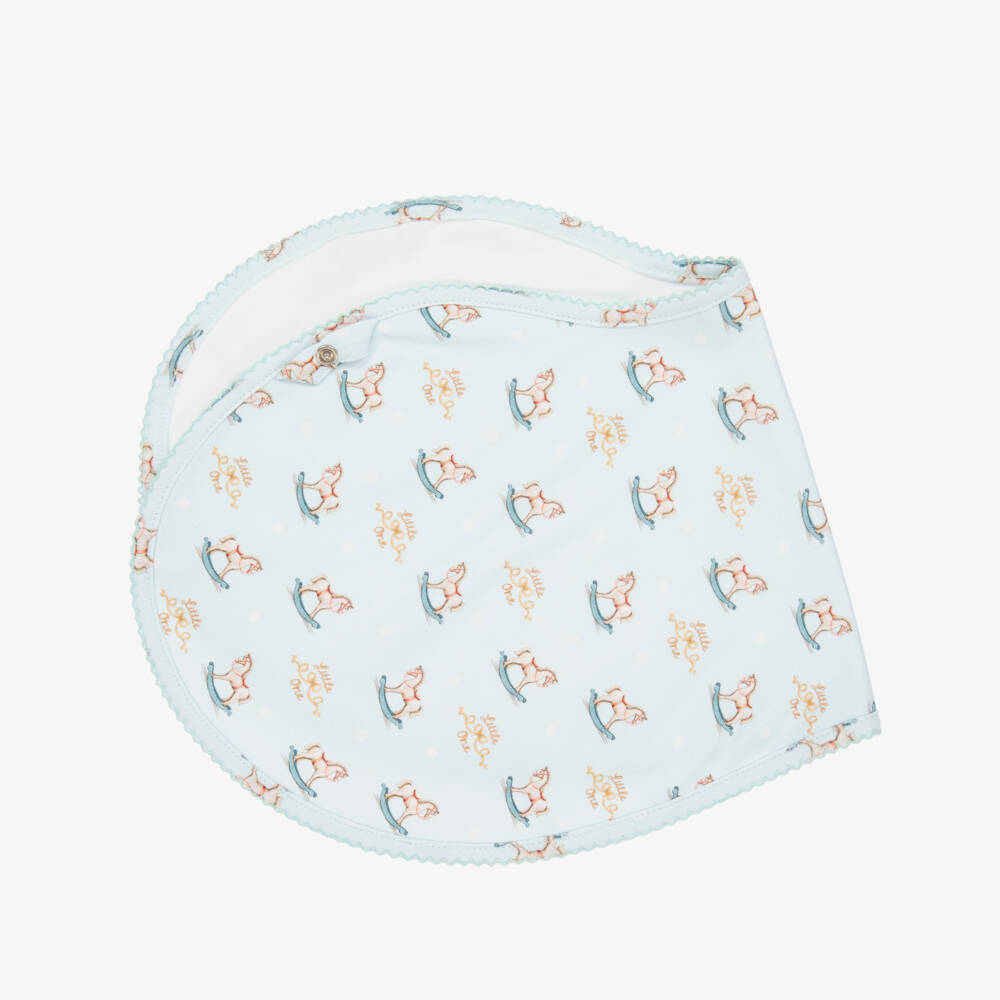 My Little Pie-Boys Pale Blue Horse Muslin Cloth | Childrensalon Outlet