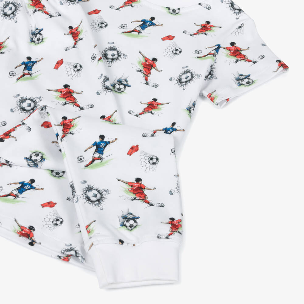 My Little Pie-Boys Soft White Football Sleepwear | Childrensalon Outlet