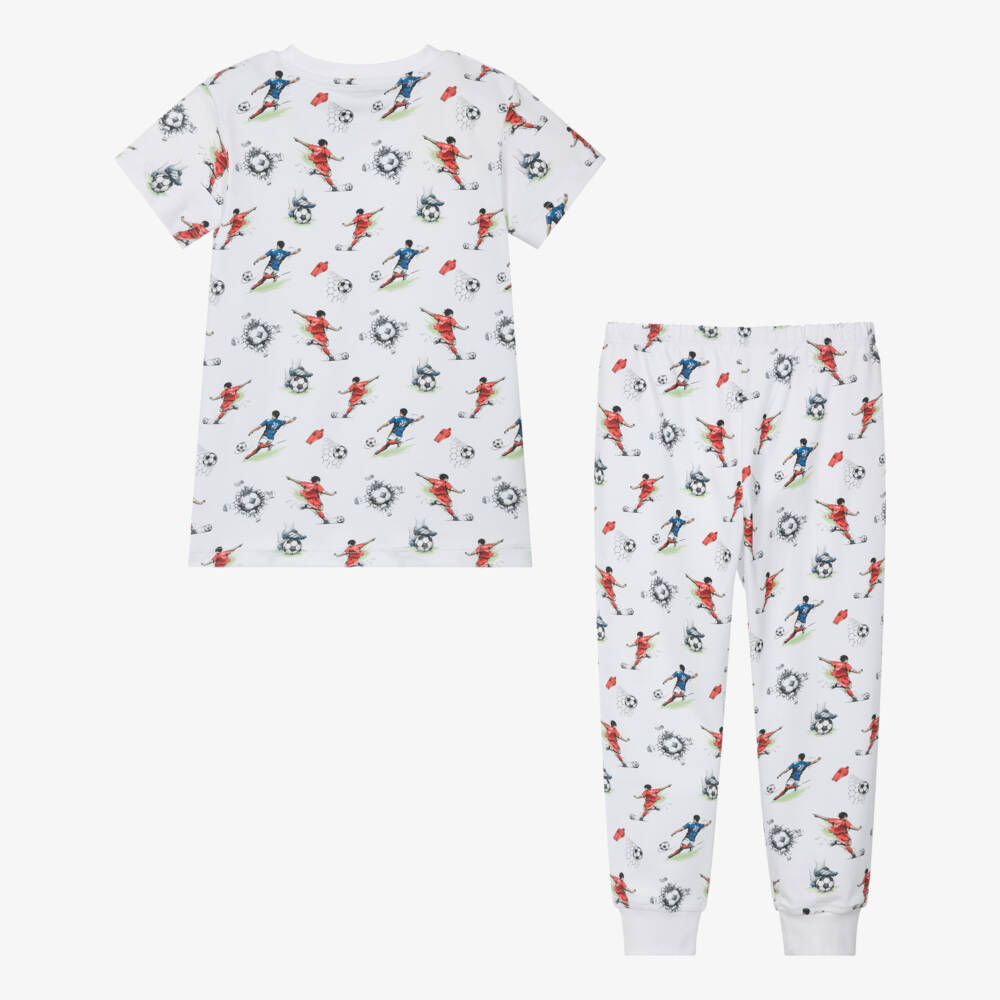 My Little Pie-Boys Soft White Football Sleepwear | Childrensalon Outlet
