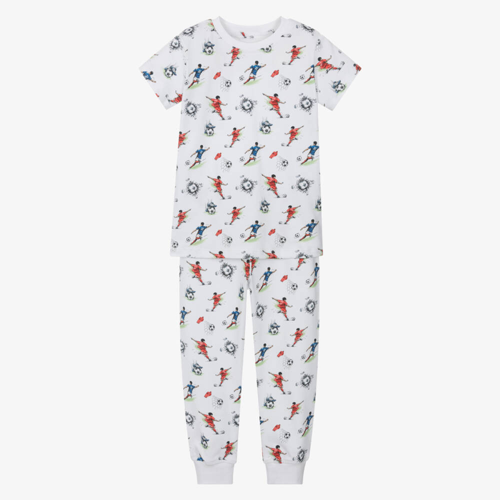 My Little Pie-Boys Soft White Football Sleepwear | Childrensalon Outlet