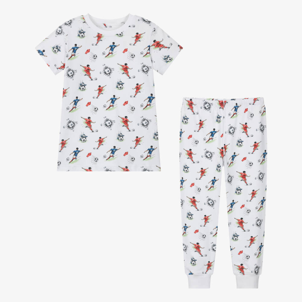 My Little Pie-Boys Soft White Football Sleepwear | Childrensalon Outlet