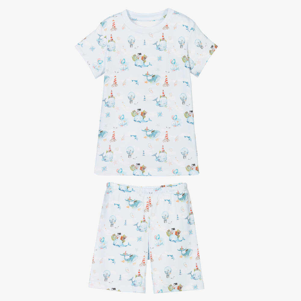 My Little Pie-Boys Supima Cotton Sky Whales Pyjamas | Childrensalon Outlet