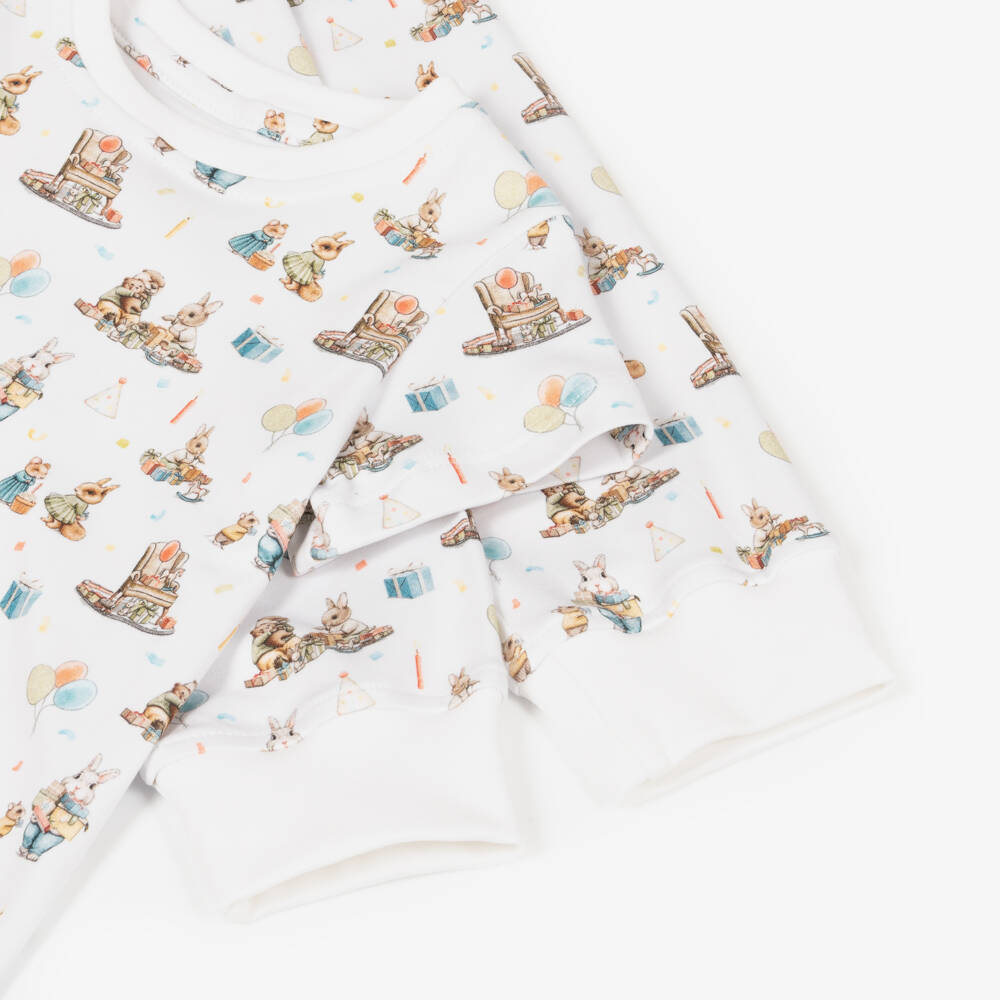My Little Pie-Boys White Birthday Pyjama Set | Childrensalon Outlet