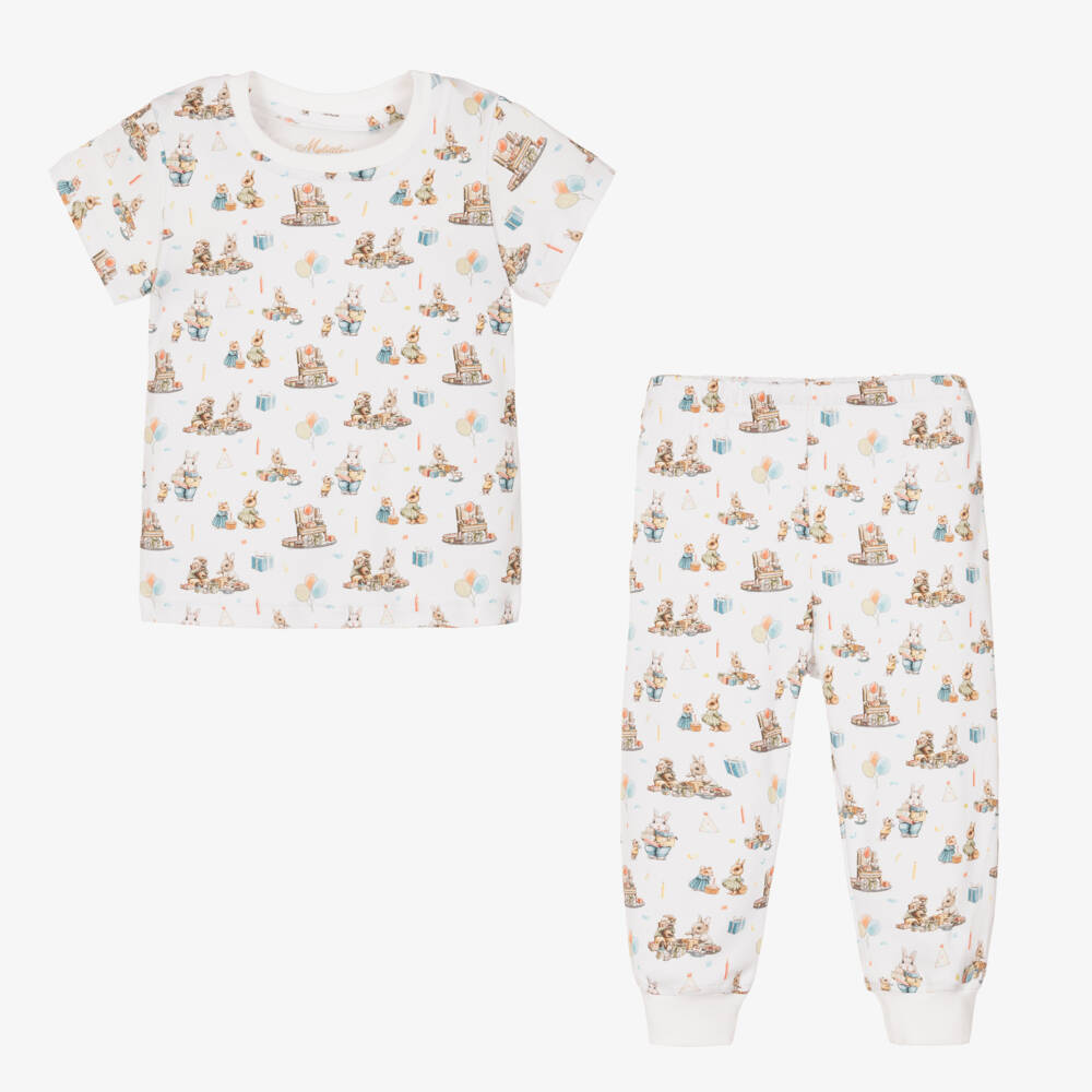 My Little Pie-Boys White Birthday Pyjama Set | Childrensalon Outlet