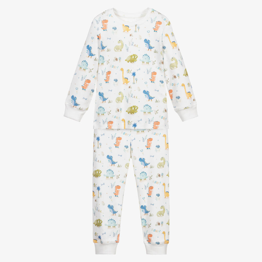 My Little Pie-Boys White Dinosaur Pyjamas | Childrensalon Outlet
