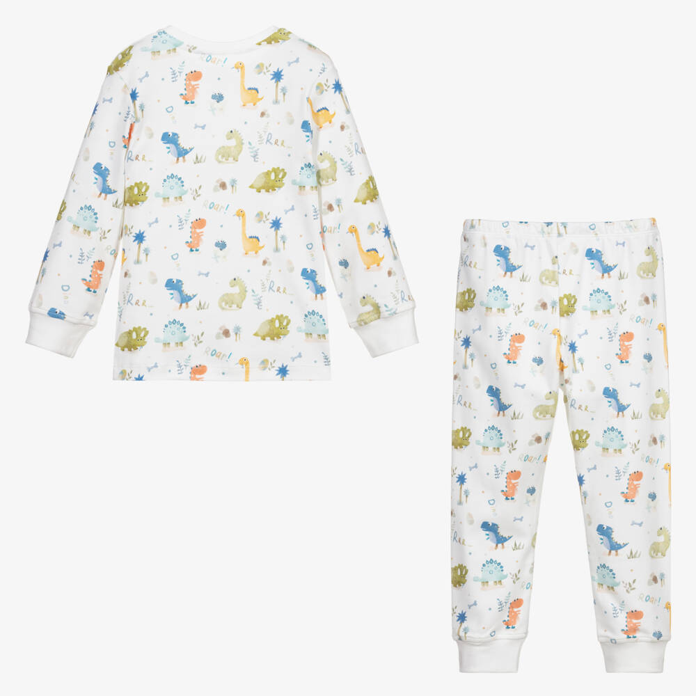 My Little Pie-Boys White Dinosaur Pyjamas | Childrensalon Outlet