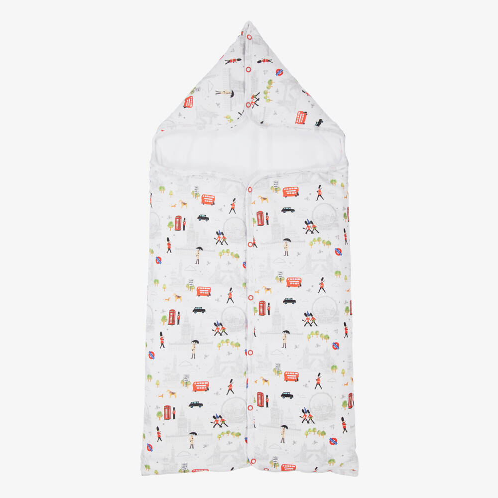 My Little Pie-Boys White London Print Nest | Childrensalon Outlet