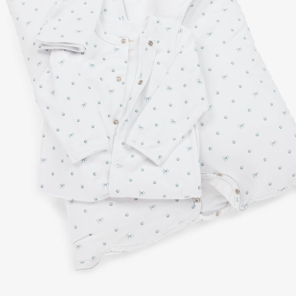 My Little Pie-Boys White Supima Babysuit Set | Childrensalon Outlet