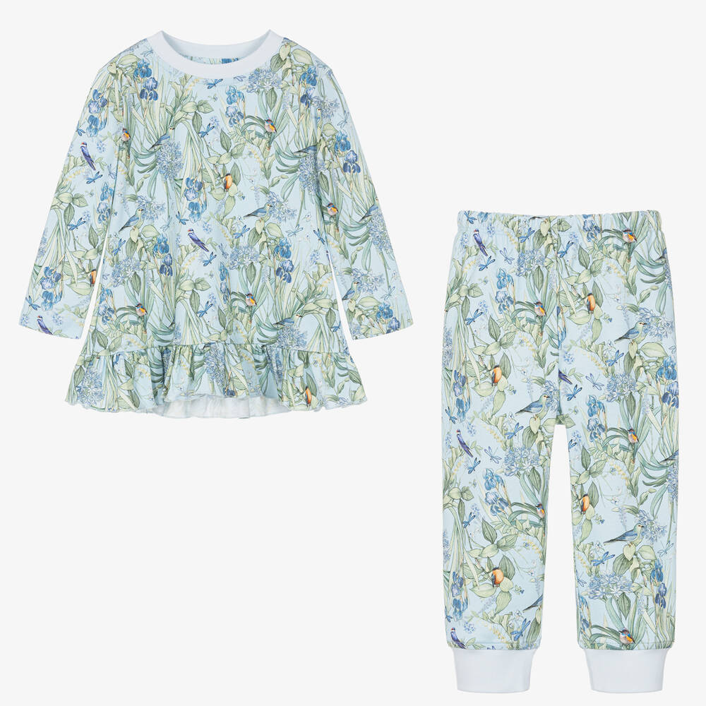 My Little Pie-بيجاما قطن سوبيما عضوي لون أزرق باهت للبنات | Childrensalon Outlet