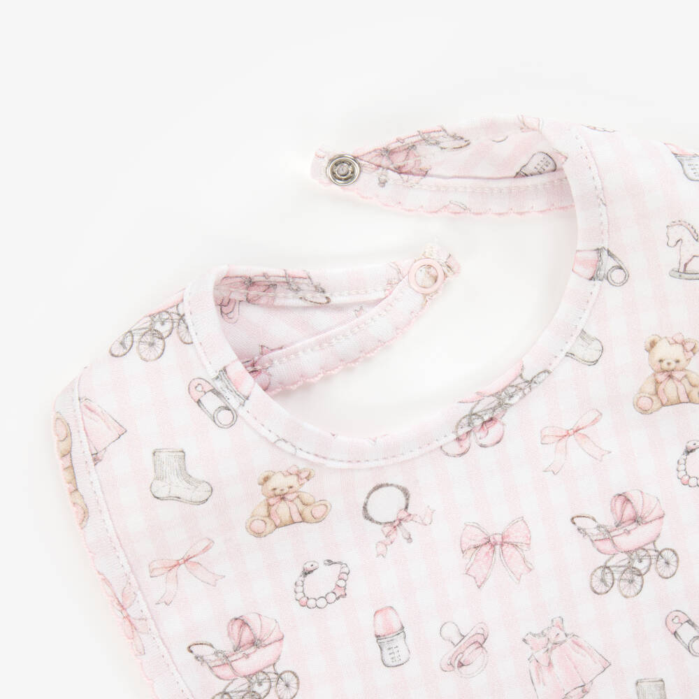 My Little Pie-Girls' Delicate Pink Supima Bib | Childrensalon Outlet